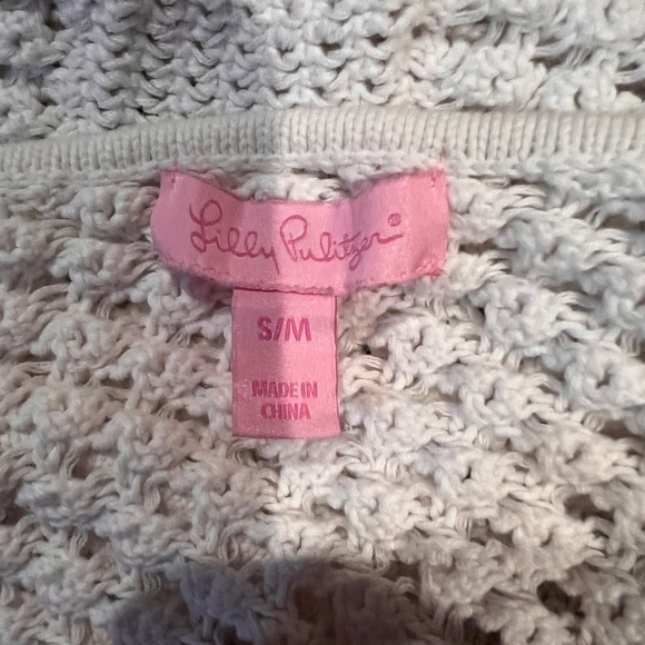 Lilly Pulitzer Renee Poncho Crochet Top Tassel Coverup Pullover - Picture 3 of 7